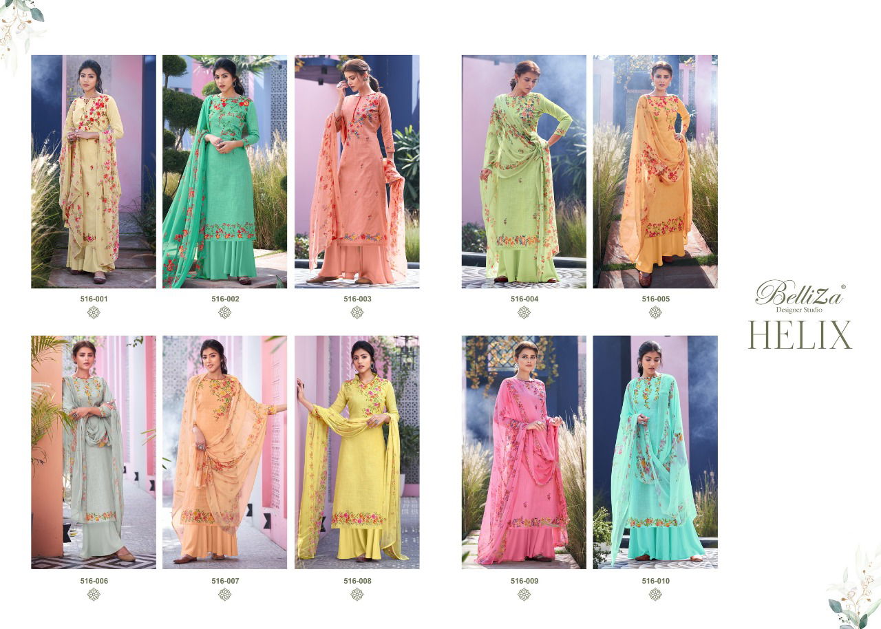 Belliza Helix Latest Fancy Regular Wear Digital Printed Designer Pure Cotton Dress Material Collection